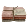 OLIV/APRIKOSE KOMBI Stricktücher 3-er Set