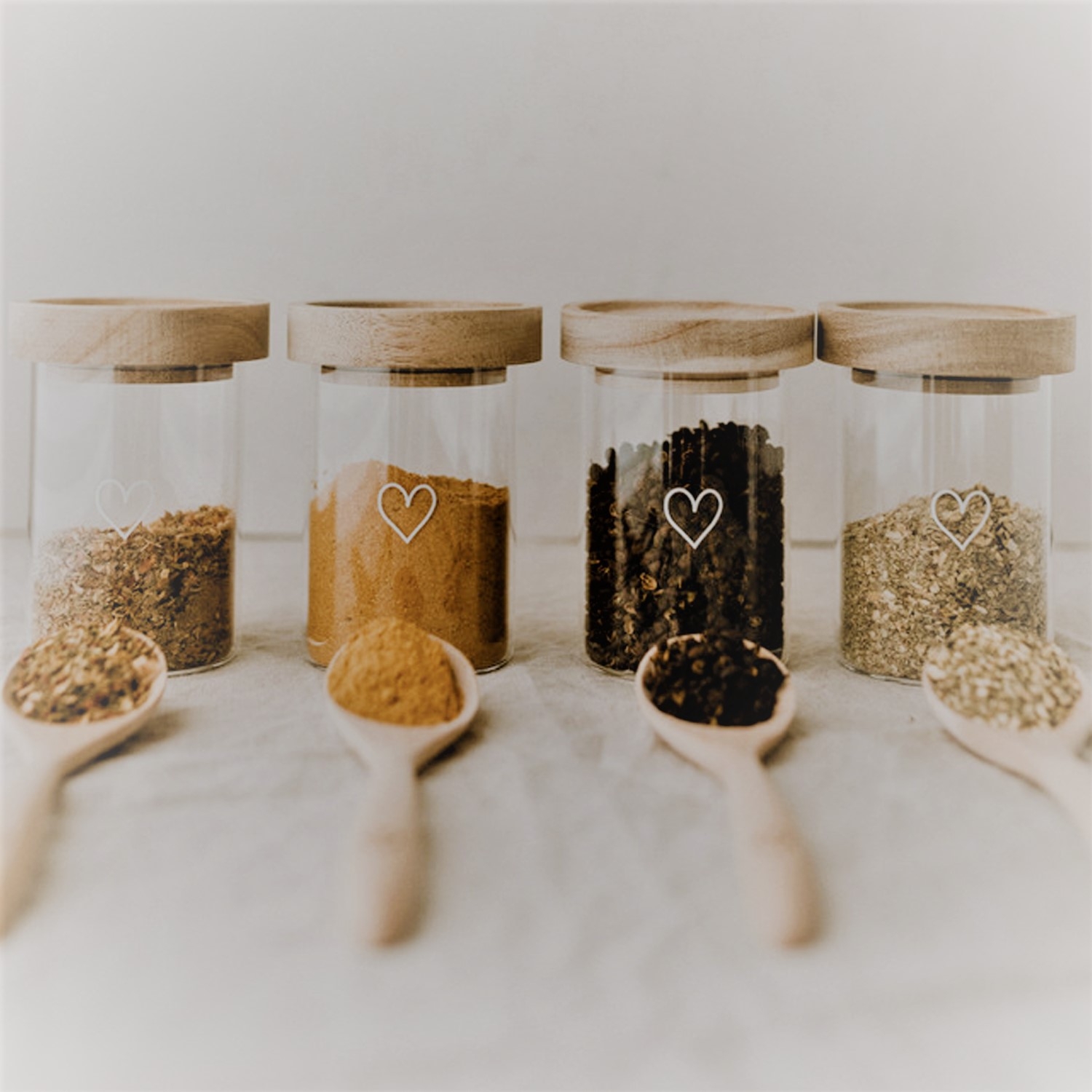 Mini-Vorratsglas HERZ weiß 10cm