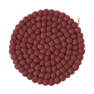 Filz-Untersetzer WOOLY ROUND XL Burgundy