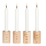 Holz-Adventslichter 4-er Set