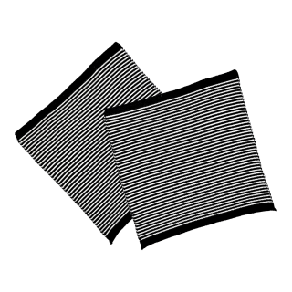 NATUR/SCHWARZ Streifentuch 2-er Set