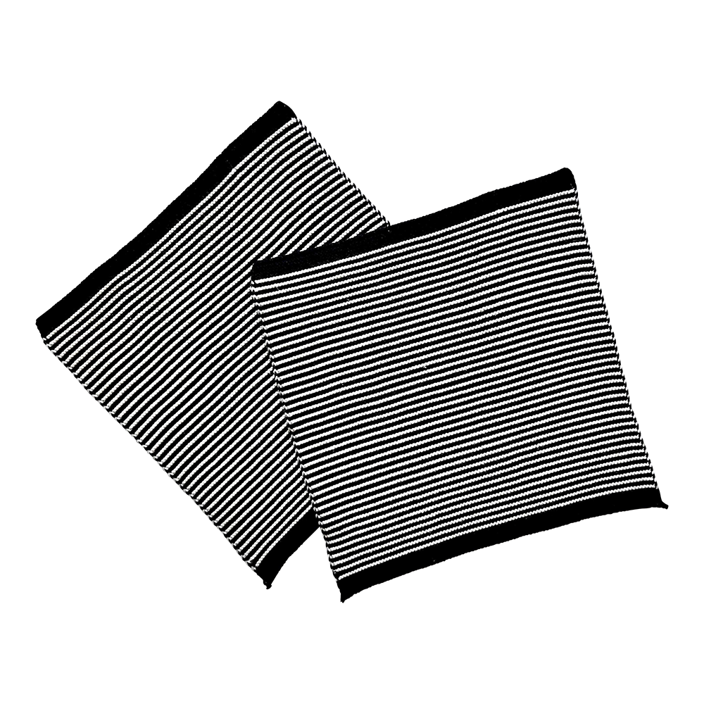 NATUR/SCHWARZ Streifentuch 2-er Set