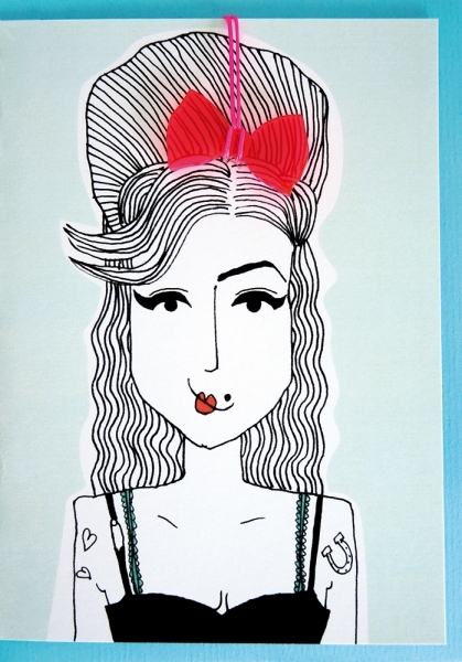 AMY | Karte Neon-Anhängerkette