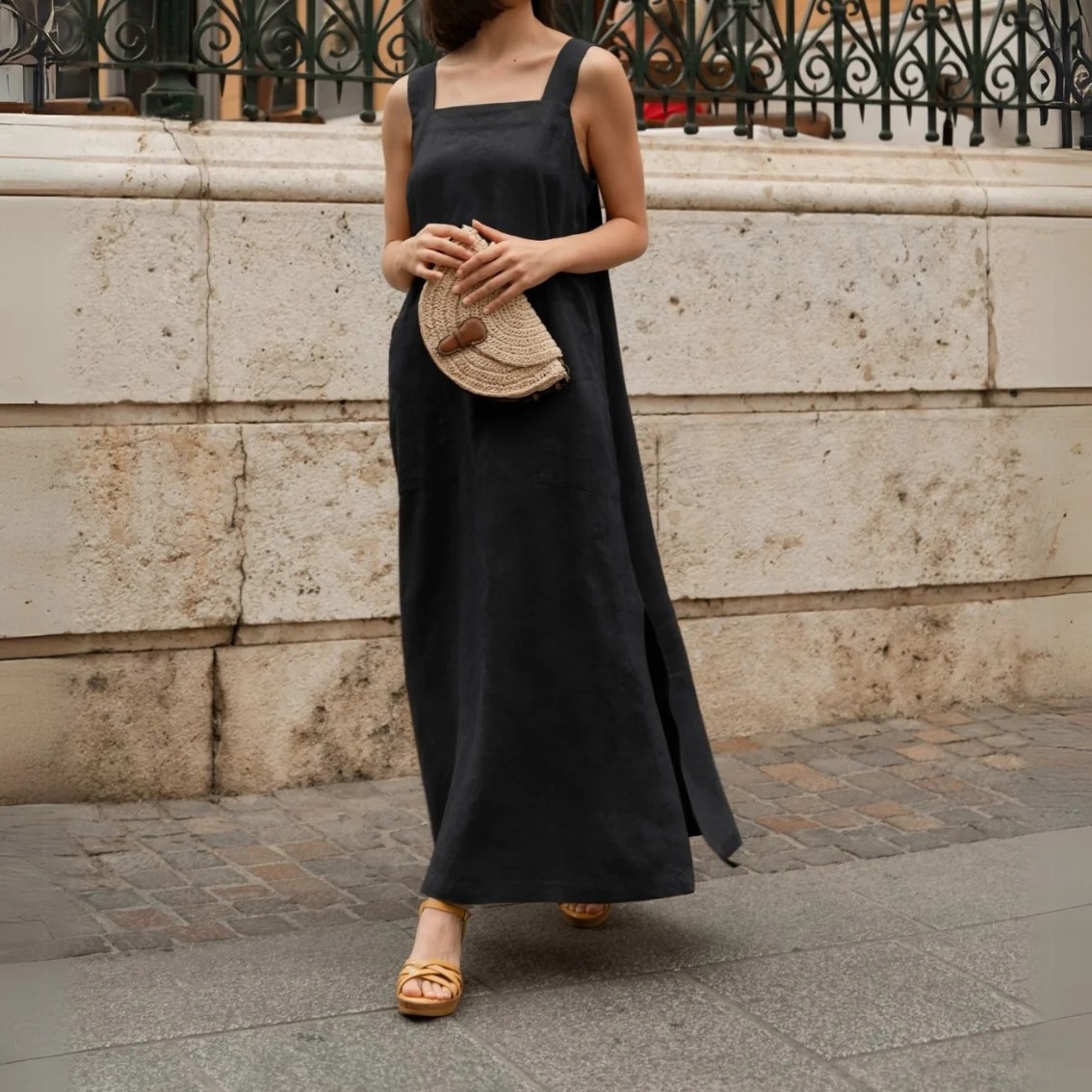 Trägerkleid Schwarz
