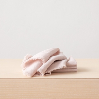 FRINGE Leinenserviette/Deckchen | LATTE