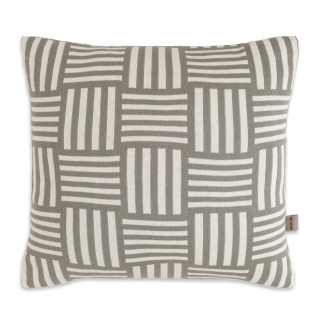 DASH Strickkissen Ecru/Urban Green