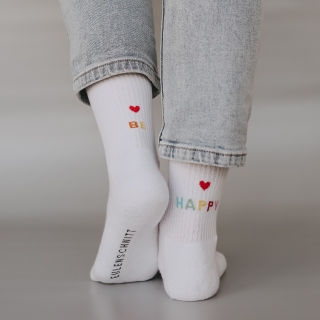 BE HAPPY Socken weiß