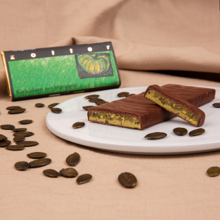 Schokotafel Kürbiskern & Marzipan