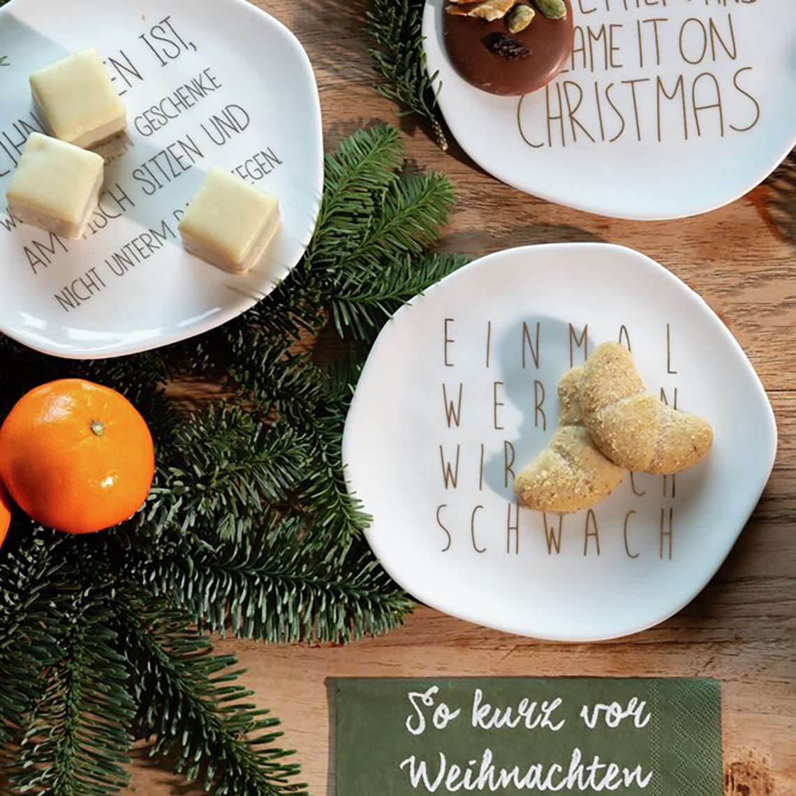 Kleiner Teller WEIHNACHTEN IST WENN...