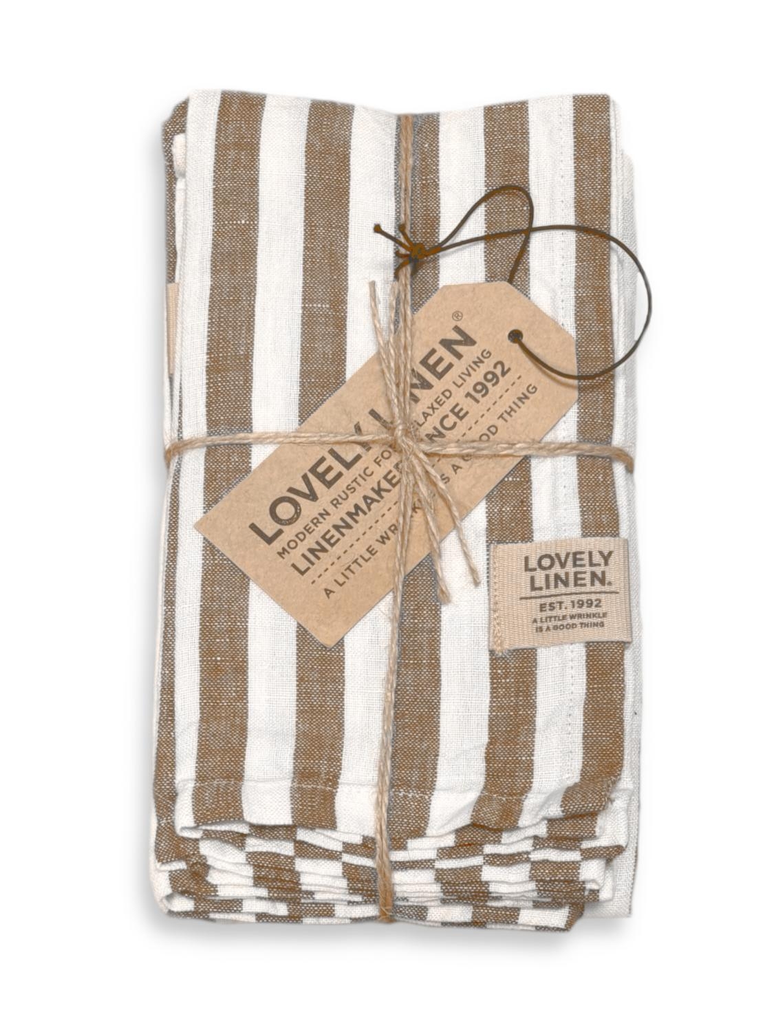 ALMOND MISTY EDGE Serviette  LOVELY LINEN