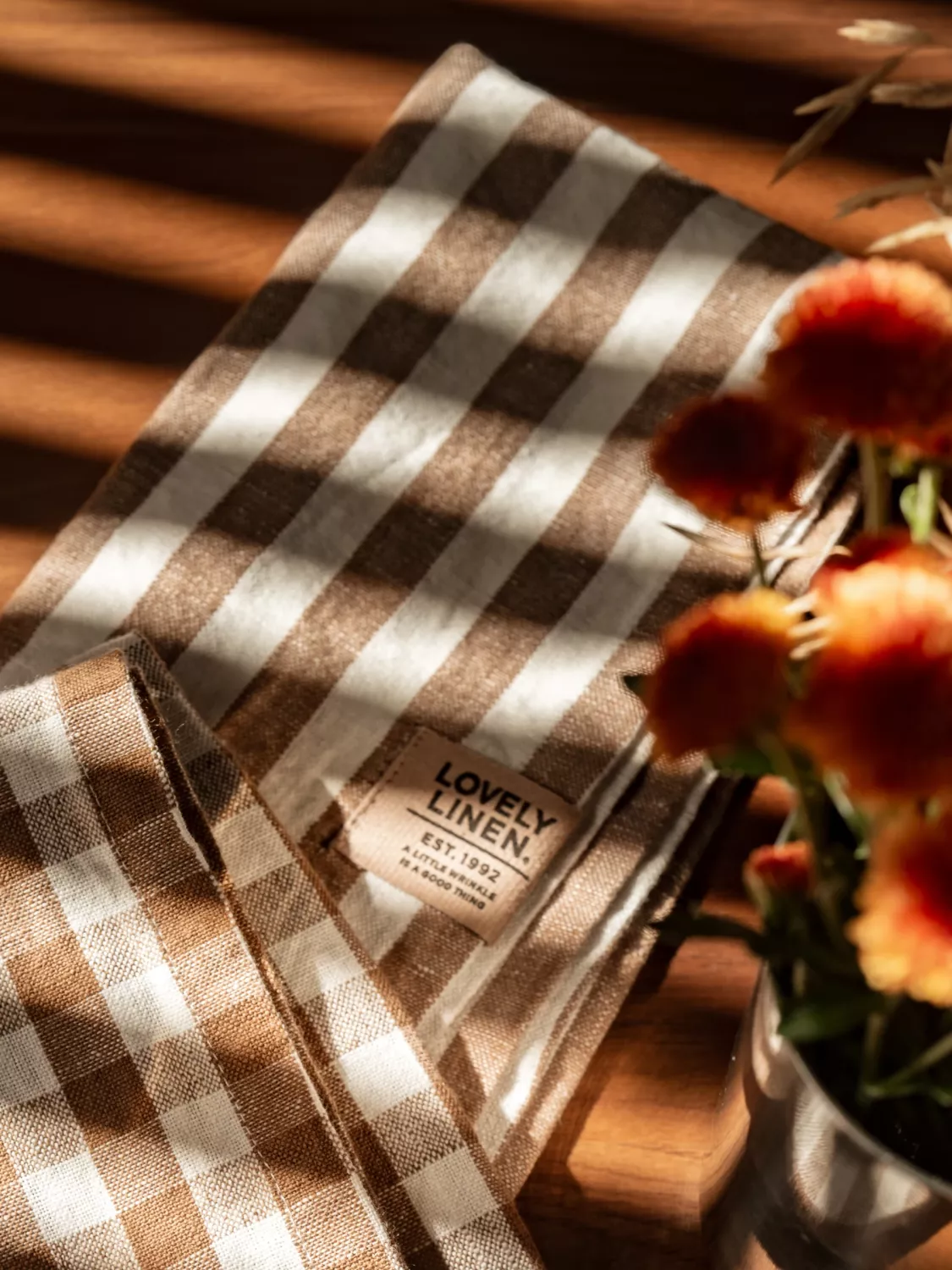ALMOND MISTY EDGE Serviette  LOVELY LINEN
