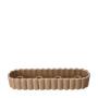 EDNA  Kerzenschale länglich | Beige