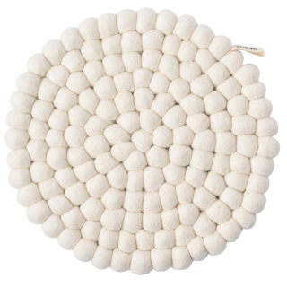 Filz-Untersetzer WOOLY ROUND XL Snow White