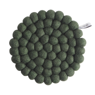 Filzkugel-Untersetzer WOOLY rd. | Moss Green