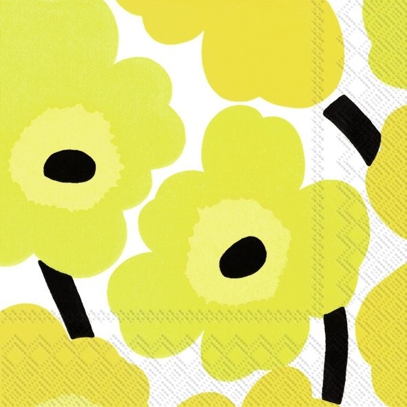 MARIMEKKO Papierservietten UNIKKO YELLOW