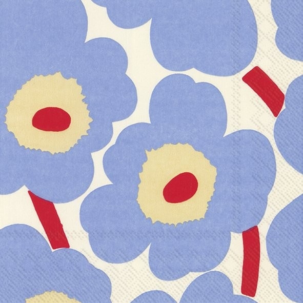 MARIMEKKO Papierservietten UNIKKO CREAM BLUE