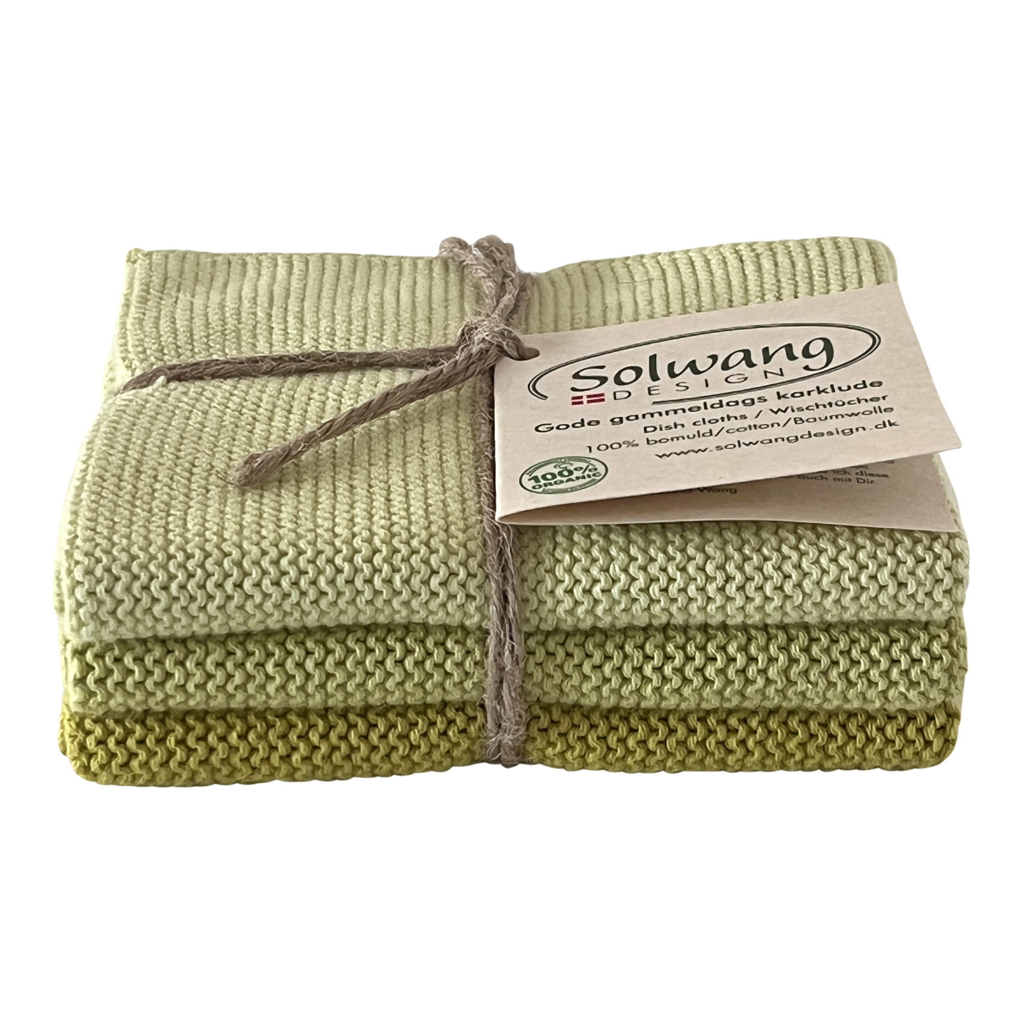 FRÜHLINGSGRÜN KOMBI Stricktücher 3-er Set