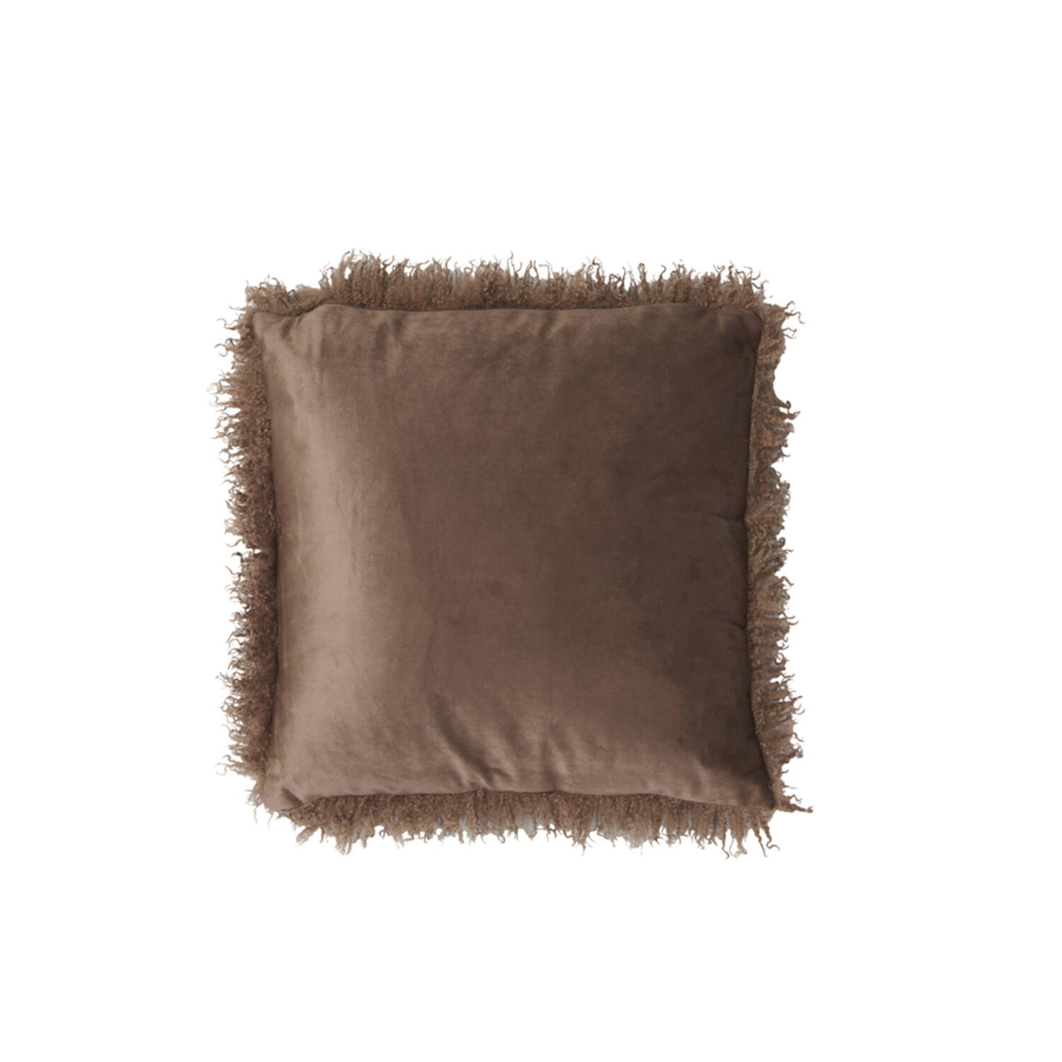 FLUFFYLY Kissen BRAUN 45/45cm