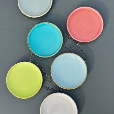 CORAL Dessertteller/Untertasse 16cm Grün & Form